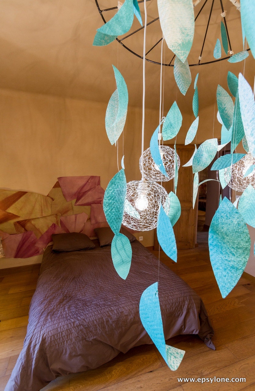 Suspensions Lumineuses Bleues