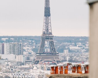 Eiffel Tower Photo - Paris Photography, Paris Photo, Paris Home Decor, Paris Rooftops, Eiffel Tower Art, Eiffel Tower Montmartre