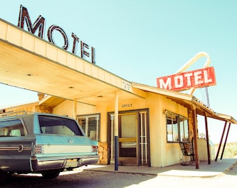 Vintage Motel, Photography, Americana Photography, Desert Motel, Large Wall Art, Home Decor, Fine Art Photography