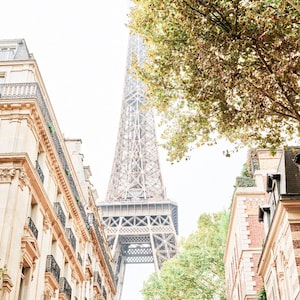 Paris Photography, Eiffel Tower Peekaboo View, Autumn in Paris, French Travel Photograph, Wall Decor