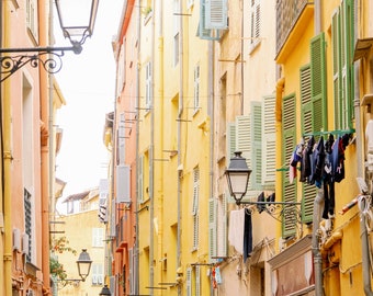 Menton France Photography Print – Colorful French Riviera Architecture