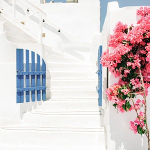 Santorini Photography, Greece Photography, Whitewashed Staircase, Wall Art, Home Decor, Travel Photo, Fine Art Photography