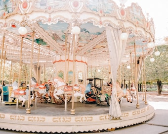 Paris Photography, Autumn Carousel in Paris, Tuileries, Fall in Paris, French Travel Photograph, Wall Decor, Nursery Art