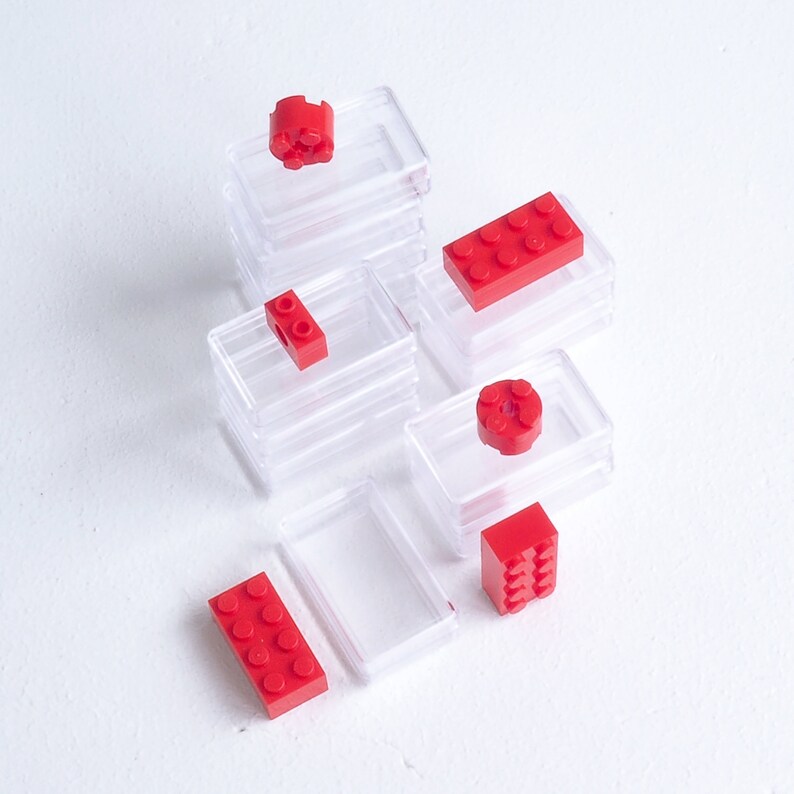 12 Rectangular Premium Crystal Clear Hard Plastic 60 Mil Boxes With Lid