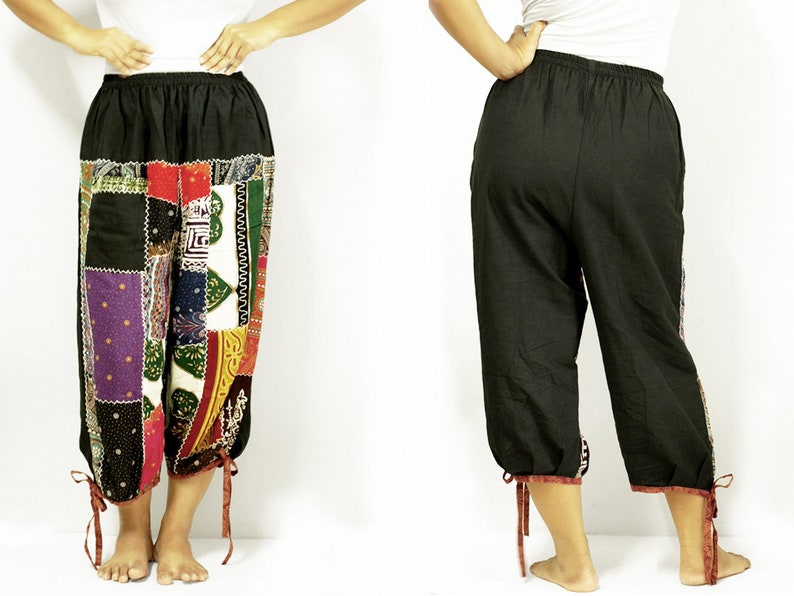 colorful hmong tribe knee shorts