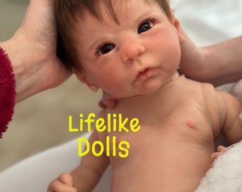 Reborn Baby chloe lifelike doll full body baby girl like silicone soft feel vinyl movie doll awake eyes open newborn denise hal linda murray