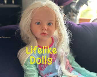 Barbie inspired doll child  toddler Reborn baby Life like silicone vinyl Doll Margot Robbie Realistic Ken Artist Denise Hall Ooak SHIP NOW