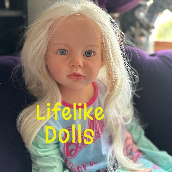 Barbie inspired doll child  toddler Reborn baby Life like silicone vinyl Doll Margot Robbie Realistic Ken Artist Denise Hall Ooak SHIP NOW