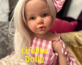 Barbie inspired doll child custom  toddler Reborn baby Life like silicone vinyl Doll Margot Robbie Realistic Ken Artist Denise Hall Ooak