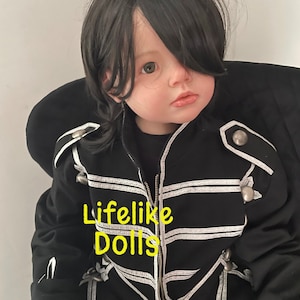Custom personalised My Chemical Romance Gerard Way child size realistic reborn doll angelica reva baby singer black perade album   OOAK