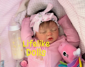 Reborn Baby newborn 0-3 month fake lifelike doll movie living realistic ariella reva shick denise hall artist art like silicone feel