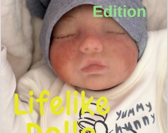 Silicone cuddle baby limited edition Killian sleeping lifelike doll like reborn fake baby black hair newborn