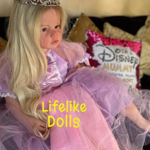 Custom personalised OOAK Rapunzel Disney inspired tangled child size angelica reva  doll reborn baby princess Ready to ship now! one of kind