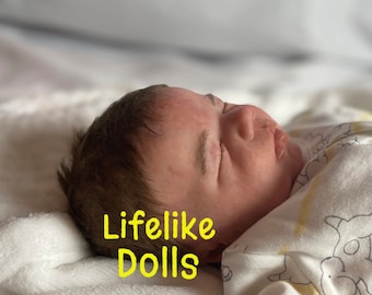 Personalized Silicone 'Realborn' Asleep Baby Doll, Custom Order