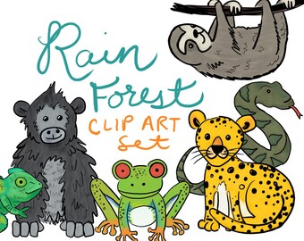 Rainforest Clipart Etsy