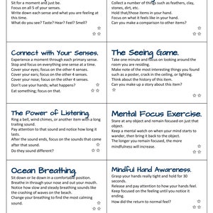 60 Mindful Printable Cards, Mindfulness Cards, Printable Mindful ...
