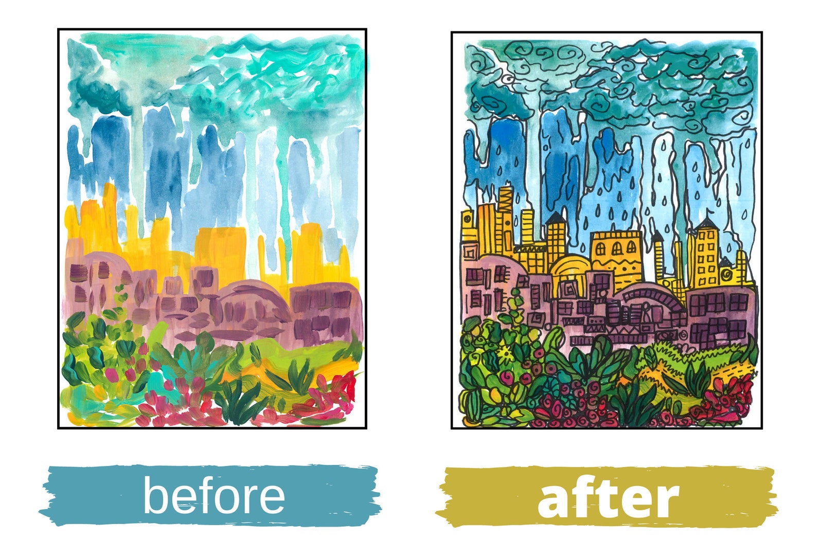 Printable Backwards Coloring Book Dream Worlds Reverse - Etsy