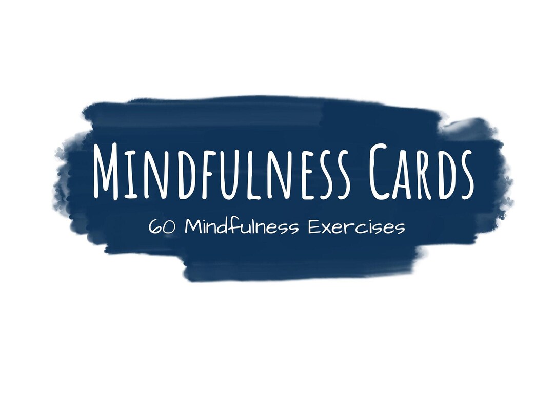 60 Mindful Printable Cards, Mindfulness Cards, Printable Mindful ...