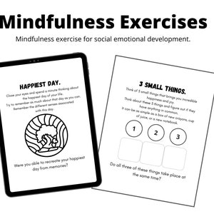 Printable Mindfulness Exercise Mindfulness Coloring Pages Social Emotional Development Activity Printable Self Regulation Exercises image 2