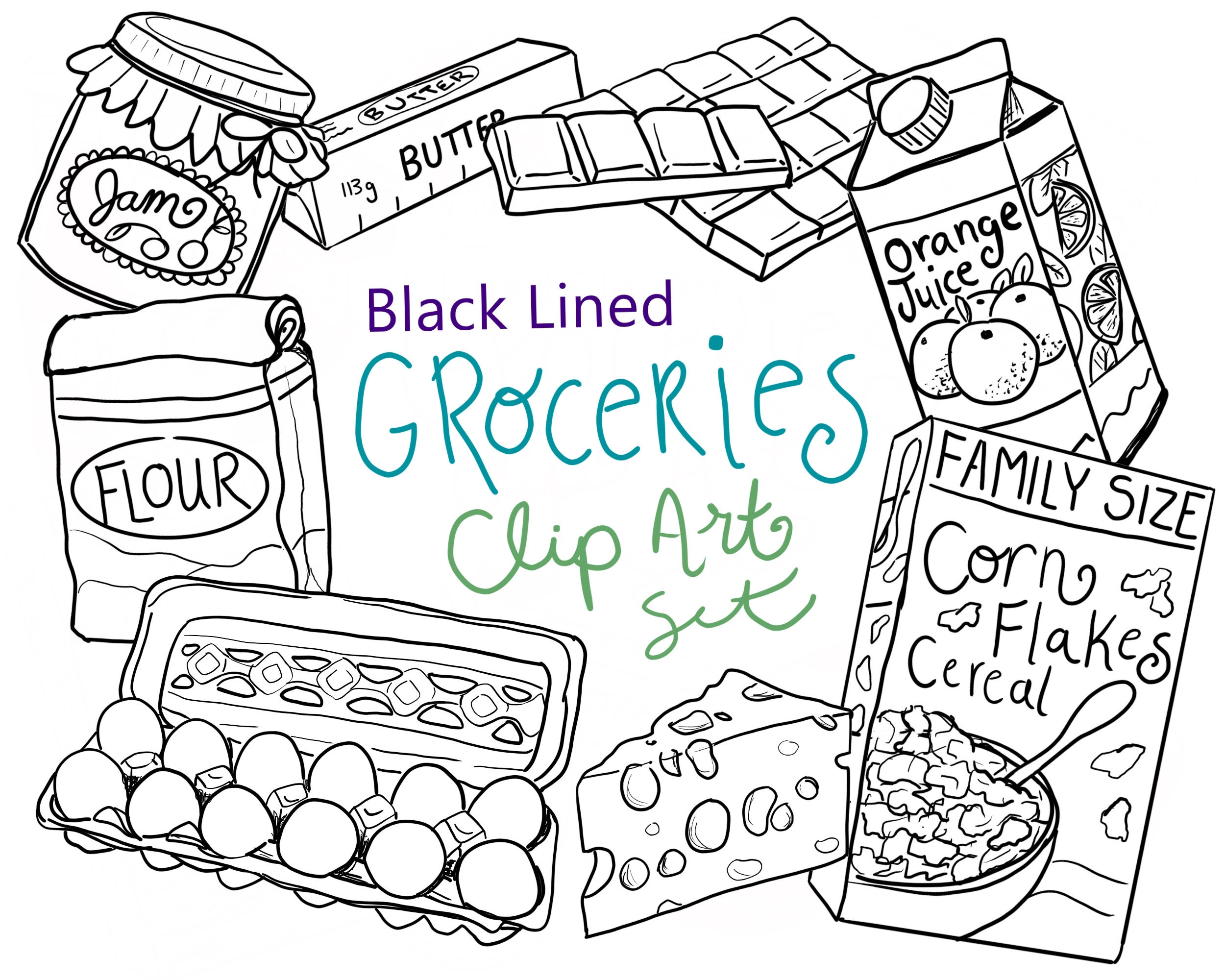 Supermarket Clipart Black And White