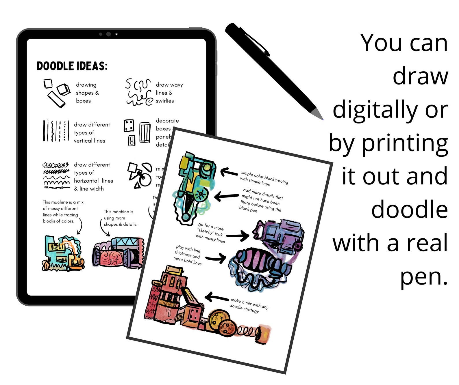 Printable Backwards Coloring Book Magic Machines Printable - Etsy