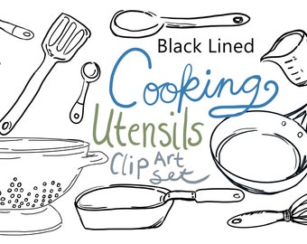 Cooking Utensils Clip Art Set Commercial Use Clip Art Set Cooking