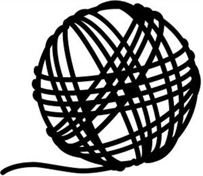 4 Yarn Ball Vinyl Decal Sticker Etsy