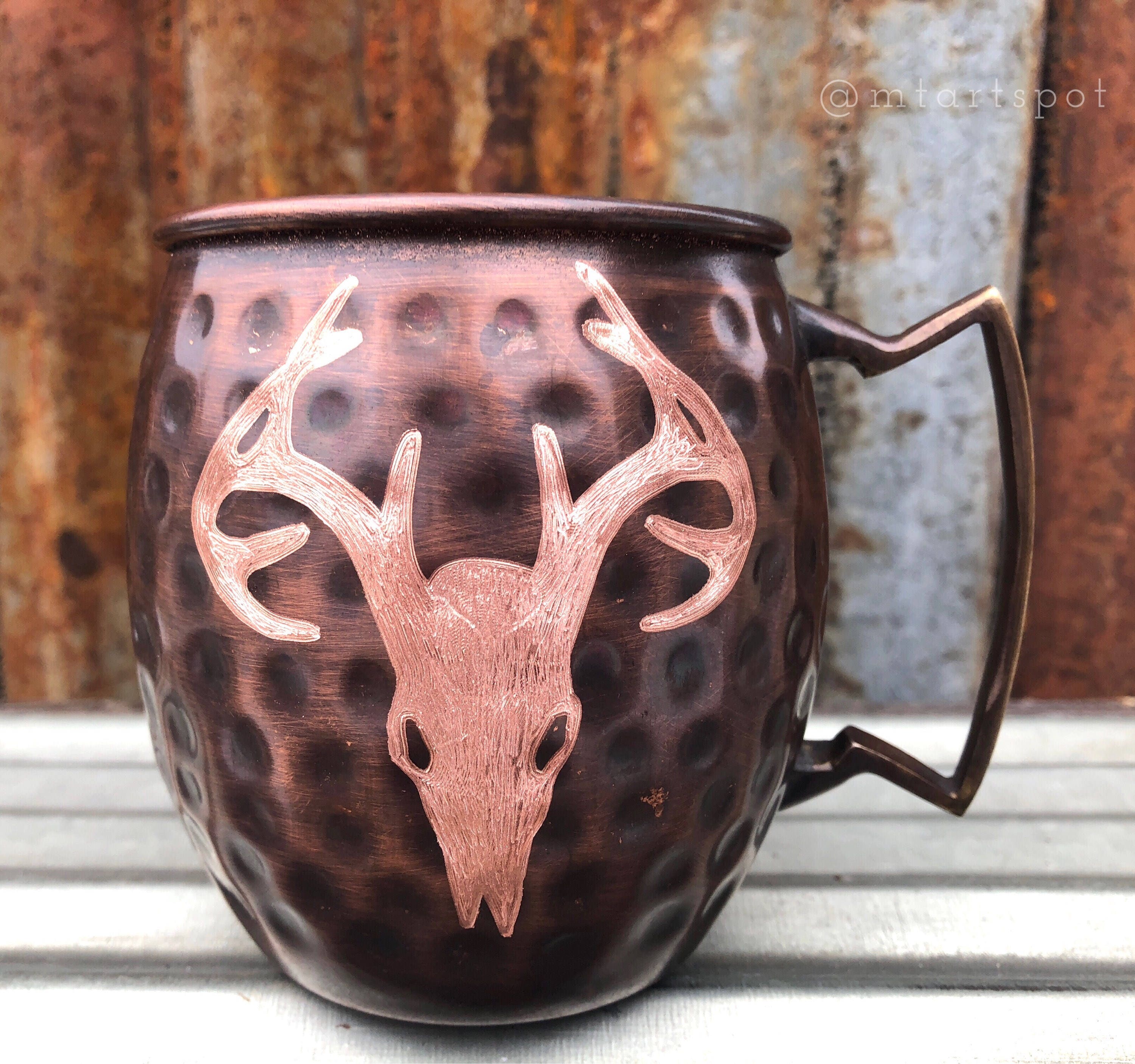 Moscow Mule Mug Engraved Deer Skull / Hunting Gifts for ...