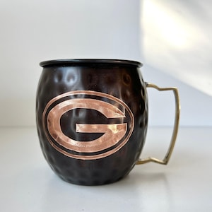 Green Bay Packers Moscow Mule Mug | Antiqued | Hammered | Other teams available | Request Customization