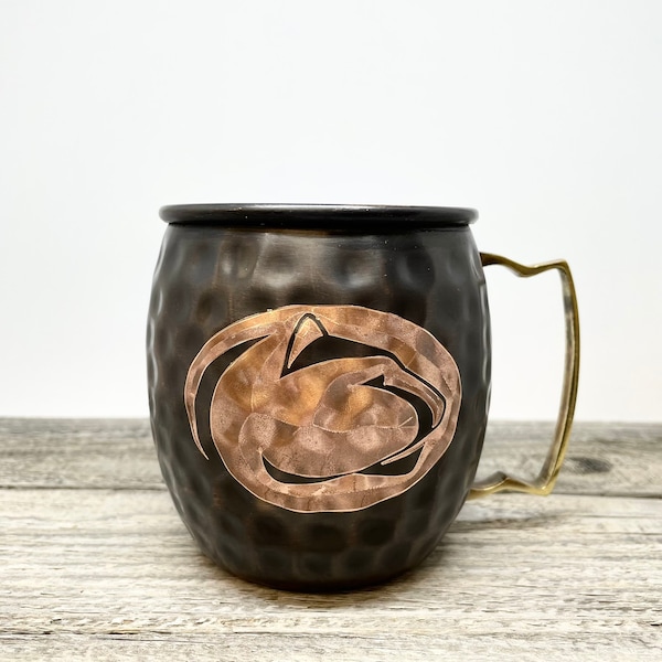 Penn State logo  Moscow Mule Mug / Pick Any Team / college team Copper Mug / Copper Gift / Anniversary Gift / Father's Day Gift / Penn State