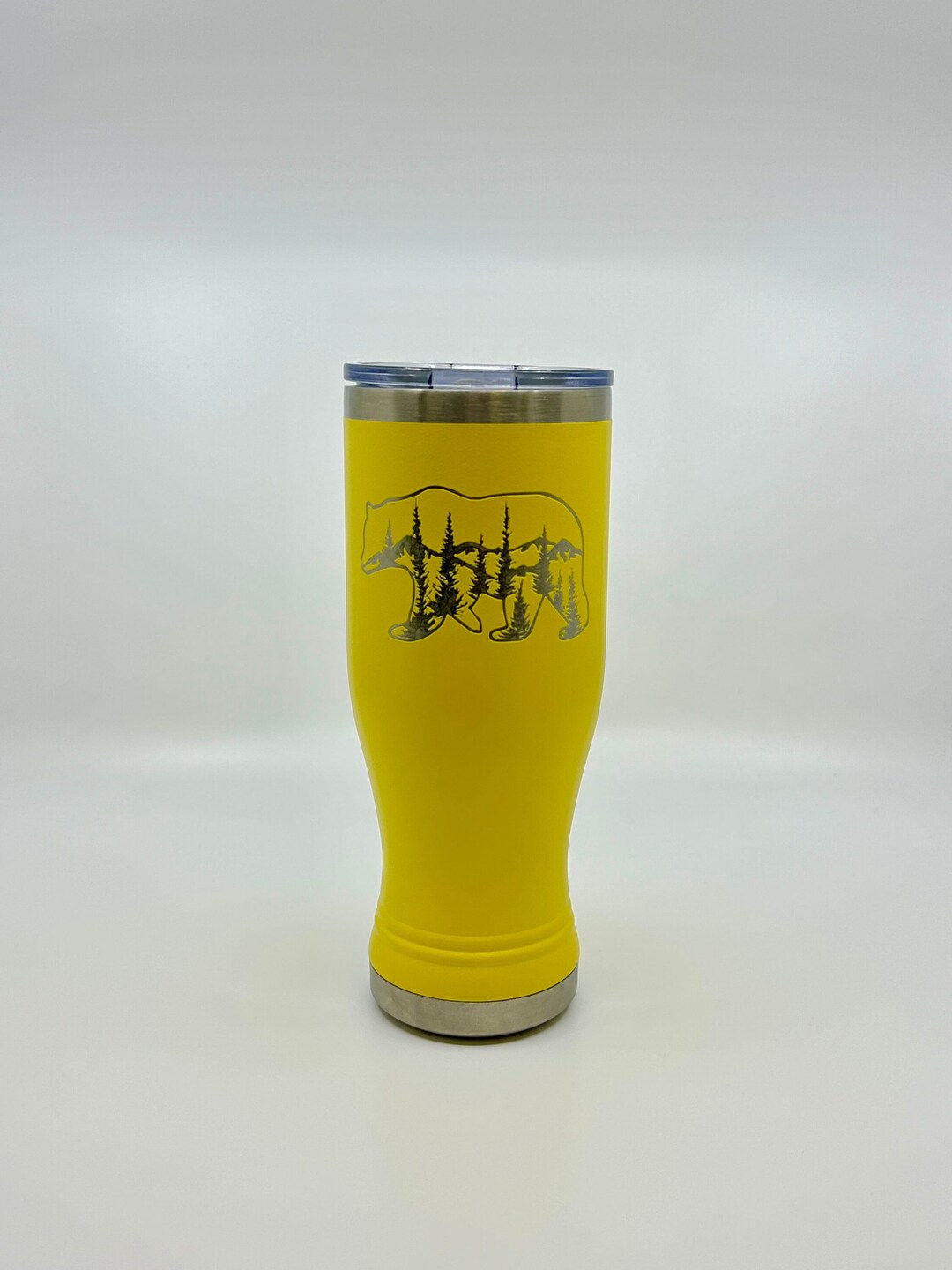 Engraved Pilsner With Bear Mountains and Trees 20 OZ Etsy