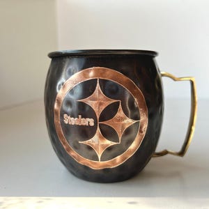 Pittsburg Steelers Moscow Mule Mug | Antiqued | Hammered | Other teams available | Request Customization