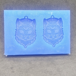 Moon Phase Cat Silicone  Earring Mold