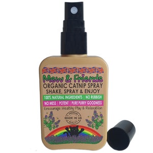 Mew & Friends Catnip Spray For Cats - Made in UK - Natural Organic Cat Nip