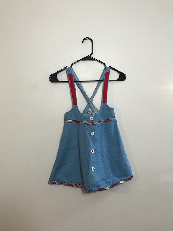 Vintage 1990s girls pinafore dress 6x - image 1