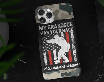 MILITARY PHONE CASE, Marine Grandma Phone Case, Camouflage phone case, Marine Mom Phone Case, Marine Brother, Marine  Dad gifts, Marine Gift