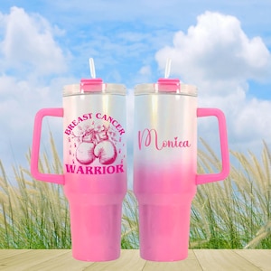 BREAST CANCER AWARENESS Tumbler, Personalized Breast Cancer Tumbler, Breast Cancer Awareness, Gift for Breast Cancer Patient,  Survivor