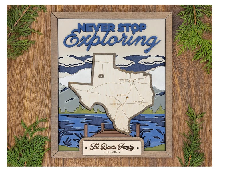 TEXAS Picture Frame, TEXAS Home Decor, Florida Personalized Wall Sign