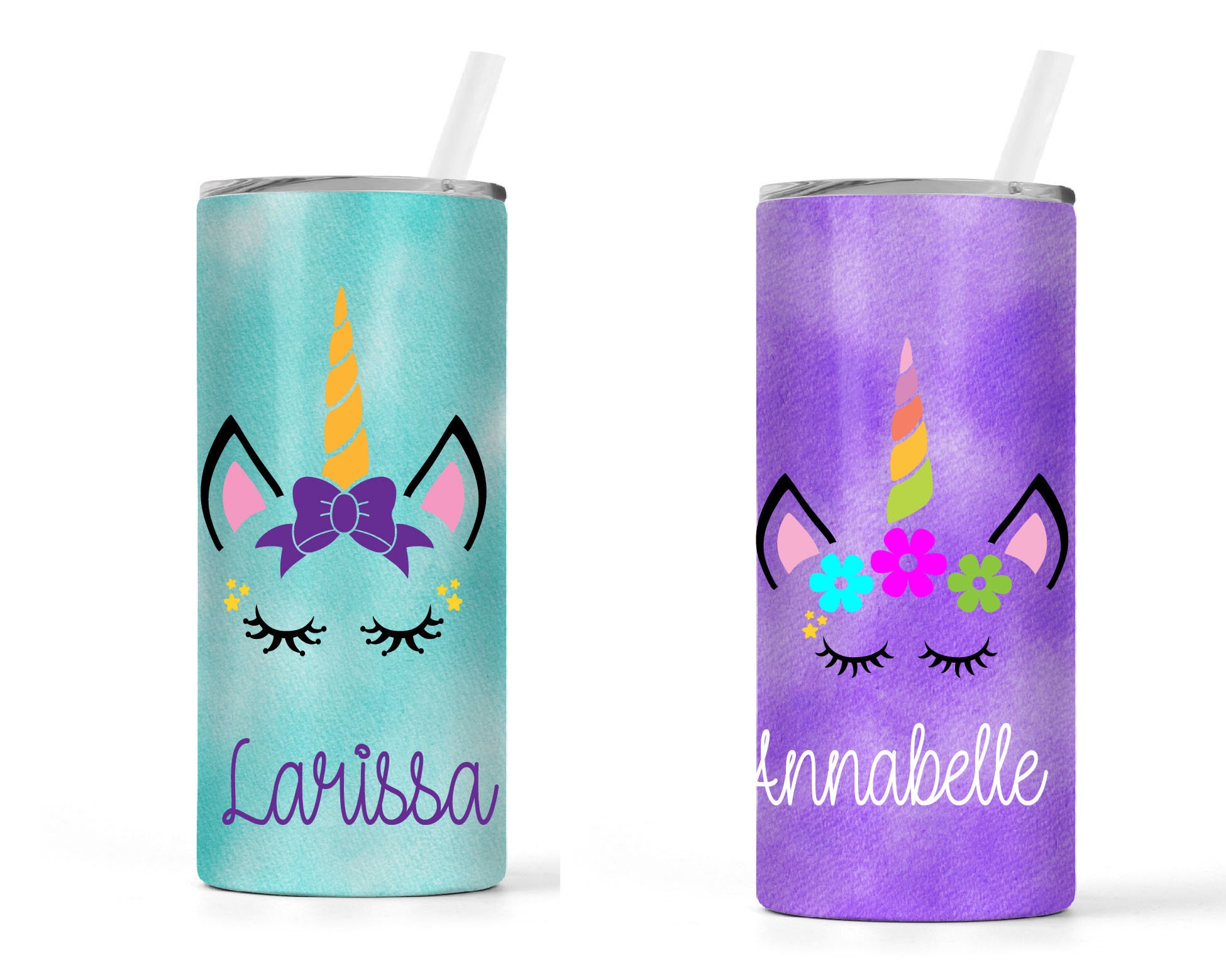 Toddler Tumbler with Unicorn Rainbows – Cups 4 Cuties