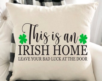 St. Patrick's Day Decor 18x18 Pillow Cover, St Patricks Day Home Decor, St Pattys Day Pillow Cases, St Patricks Day Spring Decor, IRISH HOME