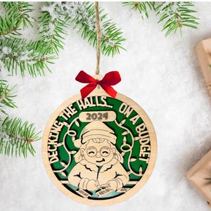 Funny 2024 Christmas Ornament, Year in Review, Handmade Maple Wood