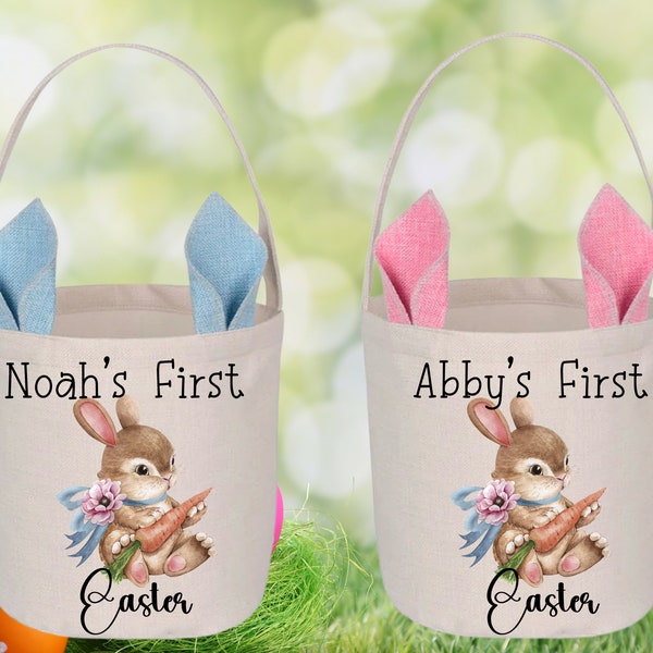 First EASTER BASKET, Personalized Baby's First  Basket, Easter Basket for Baby, Easter Bunny Gifts, Easter Gift for Kids, Personalized Gift