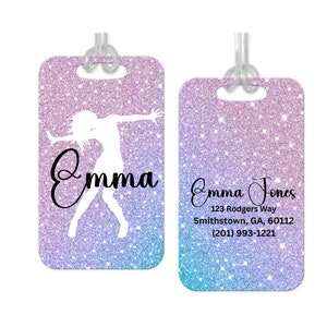 Etiqueta de bolsa de baile, etiqueta de bolsa de equipo de baile personalizada, accesorios de equipo de baile de niñas, etiqueta de equipo de baile, regalo para bailarina, regalo de equipo de baile, personalizado