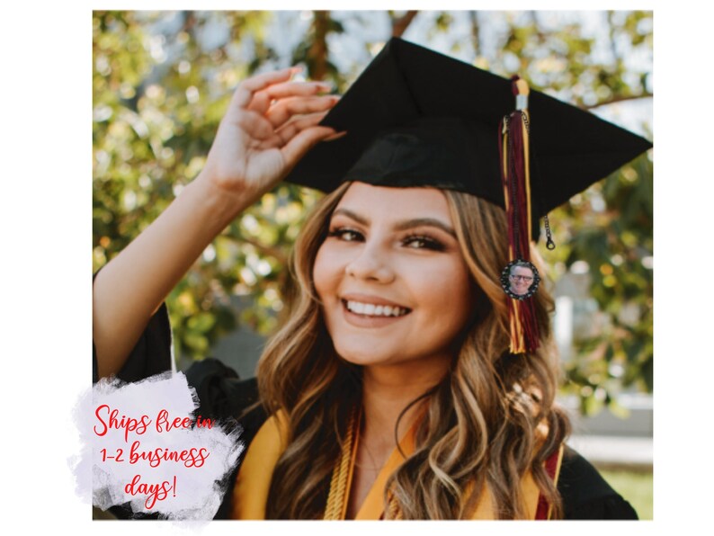 Graduation Cap Charm With Memorial Photo Custom
