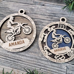 Motorcross Personalized Ornaments, BMX Ornament, Dirt Bike Ornament for Him, Christmas Ornaments, Dirt Bike Rider Christmas Ornament, 2024