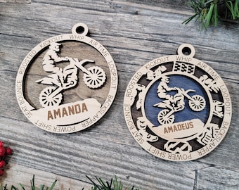 Décoration de Noël personnalisée pour motocross BMX