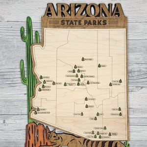 Personalized Arizona State Parks Map: Traveler Gift, AZ Home Decor