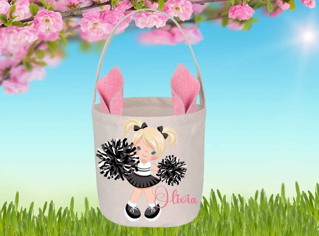 CHEERLEADER EASTER BASKET for Kids, Personalized Easter Cheer Basket