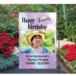 Personalized Memorial Garden Flag: Loss of Mother, Remembrance Gift