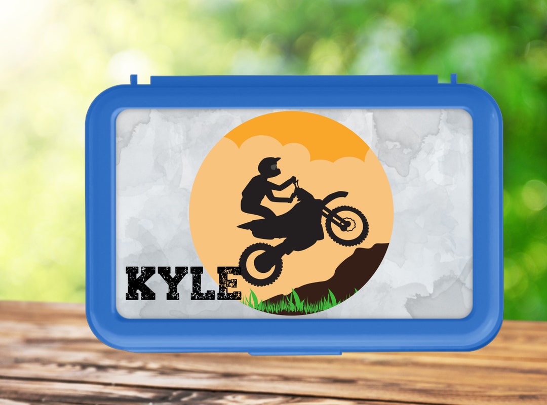 PENCIL BOX MOTORCROSS, Dirt Bike Pencil Box, Art Box for Kids, Back to